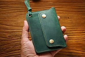Amazon | 牛革 ミドルトラッカー レザー ウォレット (グリーン